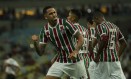 Luciano comemora o segundo gol do Fluminense contra o Santa Cruz Foto: Guito Moreto / Agência O Globo