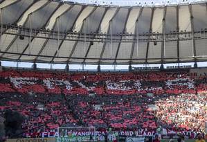 Mosaico na final do Carioca entre Flamengo e Vasco Foto: Alexandre Cassiano / Agência O Globo