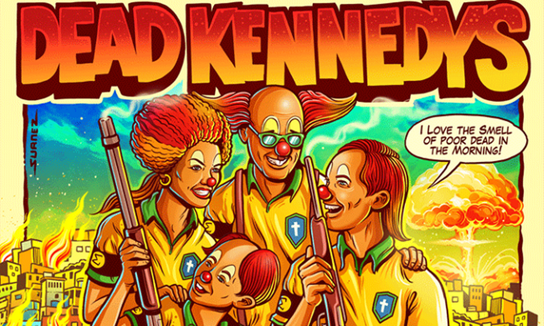 Pôster da turnê da banda Dead Kennedys no Brasil Foto: Reprodução