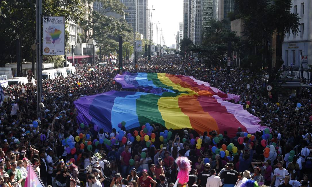 Parada do Orgulho LGBT em São Paulo reúne milhares de pessoas 18/06/2017 Foto: Marcos Alves / Agência O Globo
