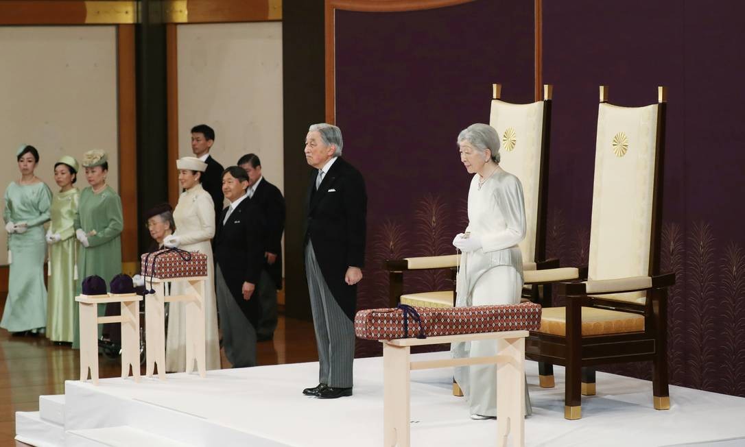 CerimÃ´nia de abdicaÃ§Ã£o imperador Akihito Foto: POOL / REUTERS