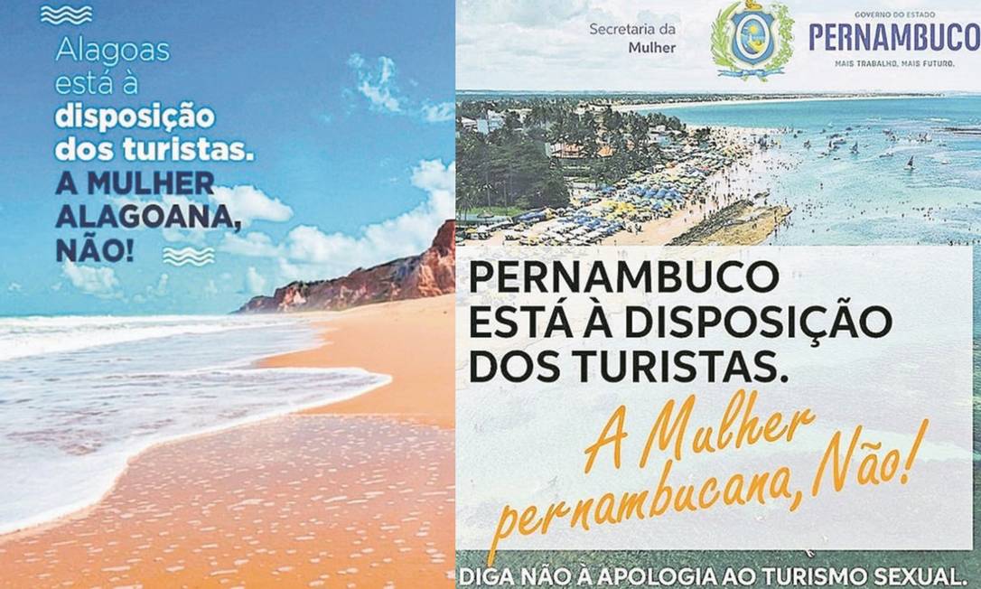 Propagandas oficiais contra a 'apologia ao turismo sexual' foram publicadas nas redes sociais após declaração de Bolsonaro sobre o tema Foto: Reprodução