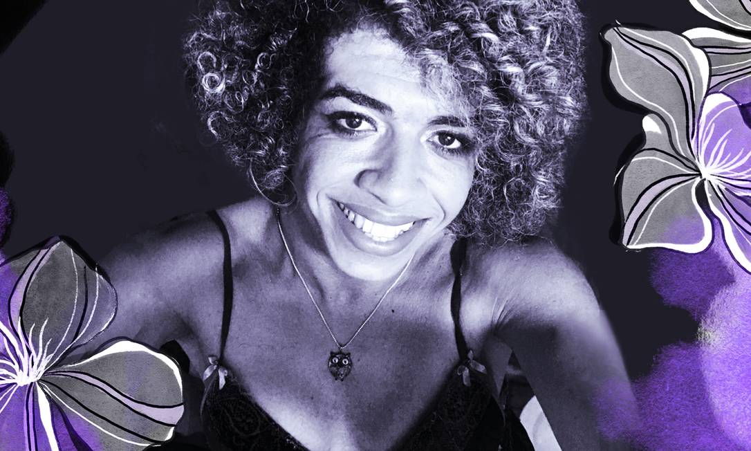Fran Demétrio, transfeminista negra e professora adjunta da Universidade Federal do Recôncavo da Bahia (UFRB) Foto: Arte de Ana Luiza Costa sobre foto de arquivo