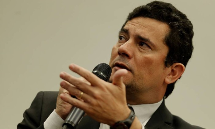 O ministro da Justiça Sergio Moro em sessão na Câmara dos Deputados Foto: Jorge William / Agência O Globo