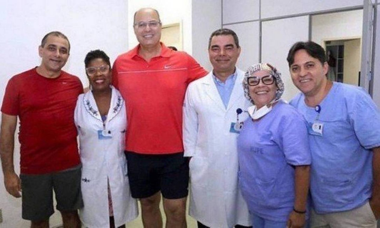 Governador realiza exames no Hospital Pedro Ernesto. Witzel prometeu, em campanha, usar apenas o sistema de saúde público Foto: Divulgação