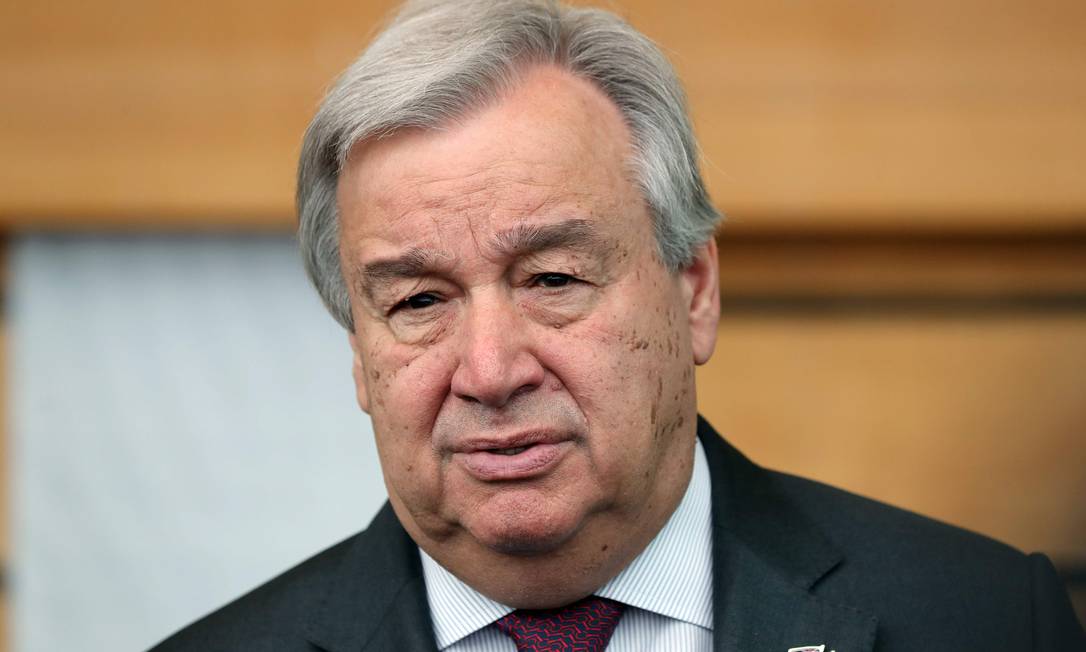United Nations Secretary-General Antonio Guterres speaks to the media after he attended a breakfast with youth climate change and environmental leaders chaired by the Honourable James Shaw, New Zealand's Minister for Climate Change, in Auckland on May 13, 2019. (Photo by MICHAEL BRADLEY / AFP) Foto: MICHAEL BRADLEY / AFP