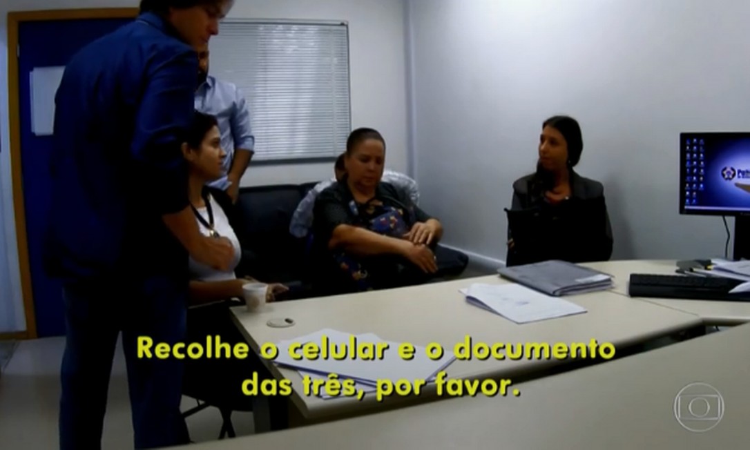 Izaura Garcia e suas duas advogadas foram presas em flagrante. Elas respondem ao processo em liberdade Foto: Reprodução/TV Globo