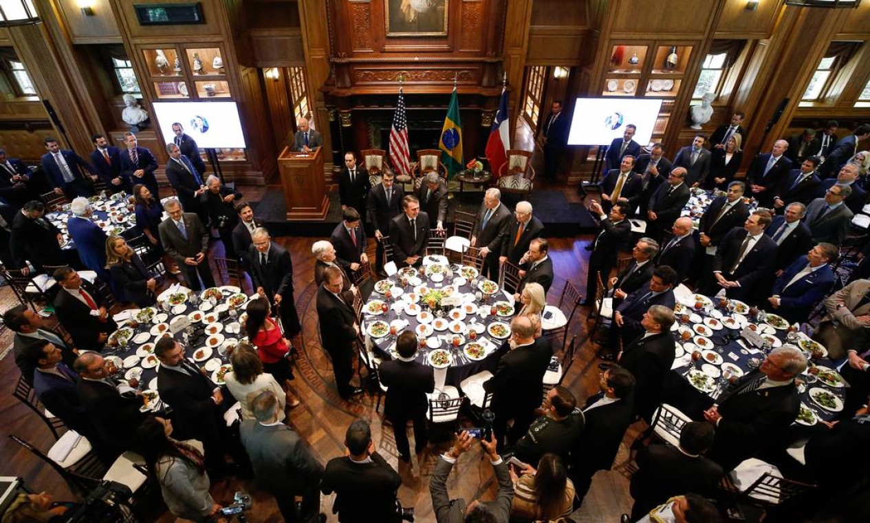Cerimônia de entrega do Prêmio “Personalidade do Ano” pela Câmara de Comércio Brasil-Estados Unidos, em Dallas, no Texas Foto: Isac Nóbrega / Presidência da República