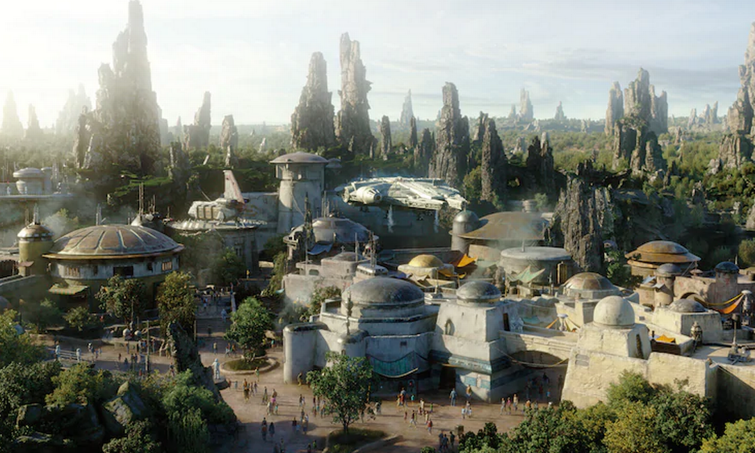 O Star Wars: Galaxy Edge, na Disneylândia: de olho nos antigos fãs da série. Foto: Reprodução/site Disney Parks