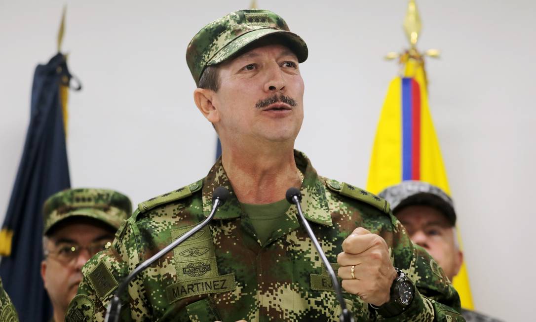 O major-general Nicacio Martínez Espinel, comandante do Exército colombiano Foto: LUISA GONZALEZ / REUTERS