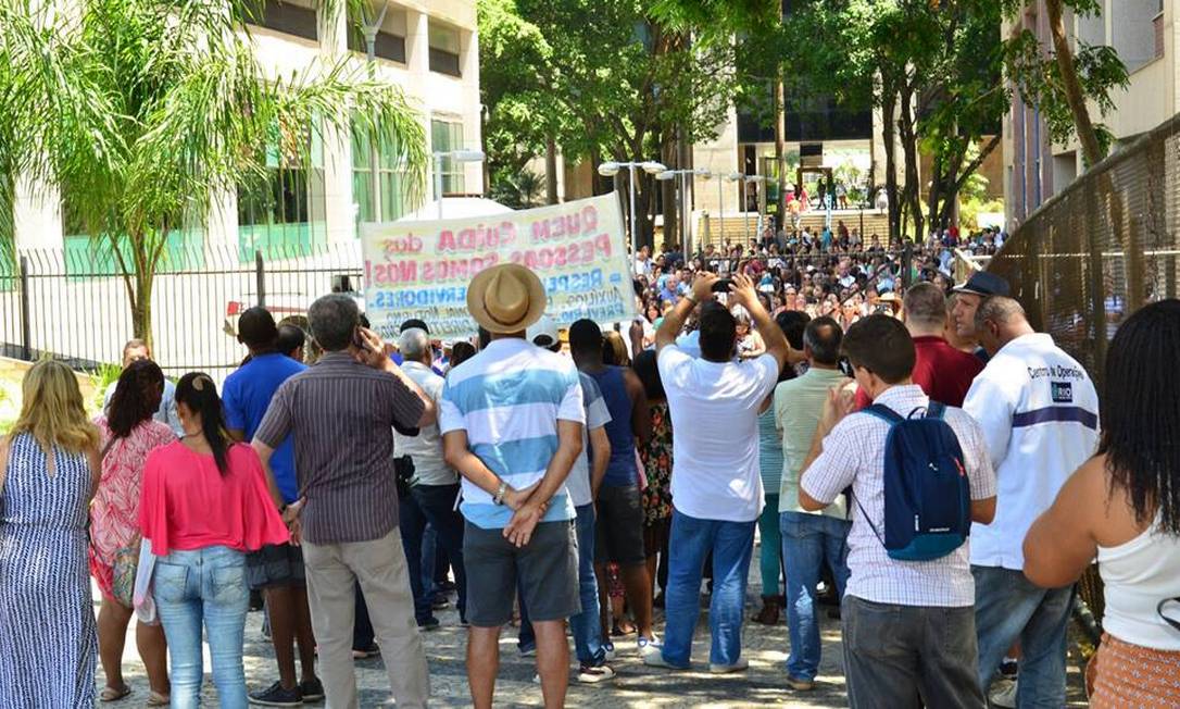 Protesto de servidores municipais em Belo Horizonte