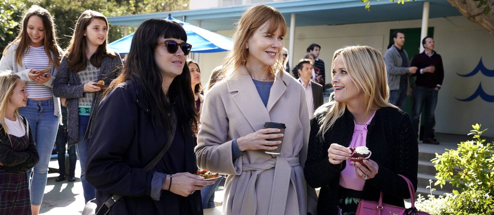 Shailene Woodley, Nicole Kidman e Reese Witherspoon na segunda temporada de Big Little Lies, da HBO Foto: Divulgação