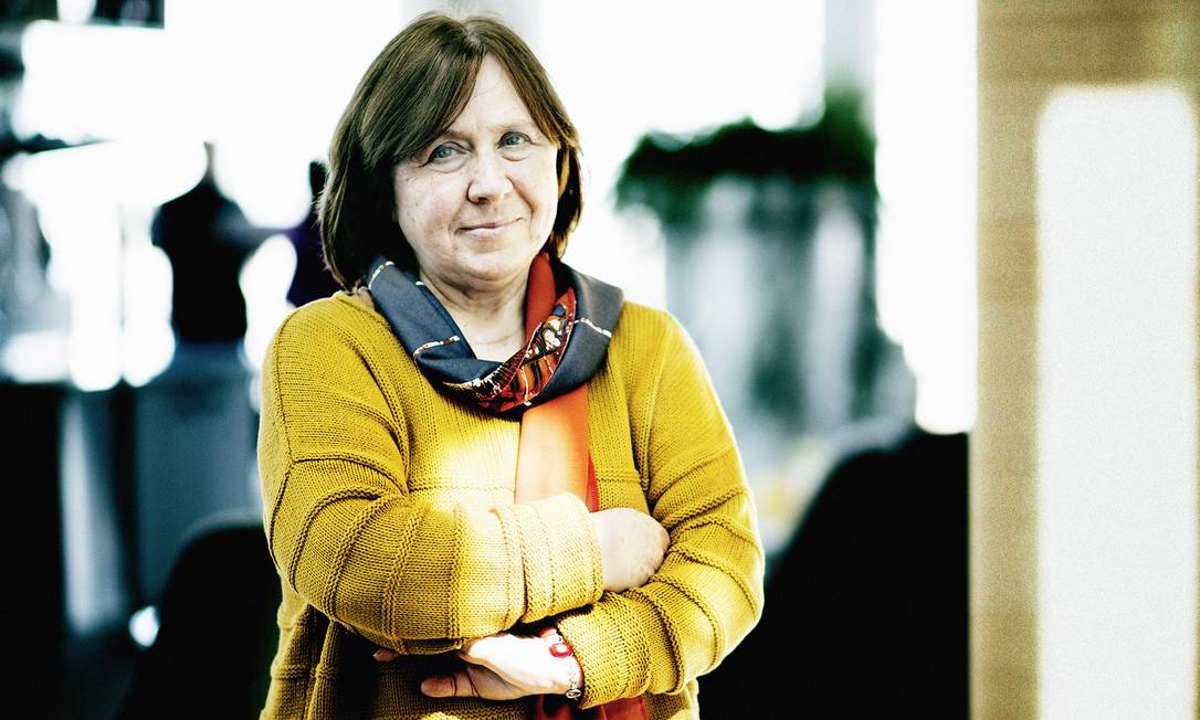 A escritora Svetlana Alexievich, em Gotemburgo, na Suécia, em 2016 Foto: ERIK REFNER / NYT