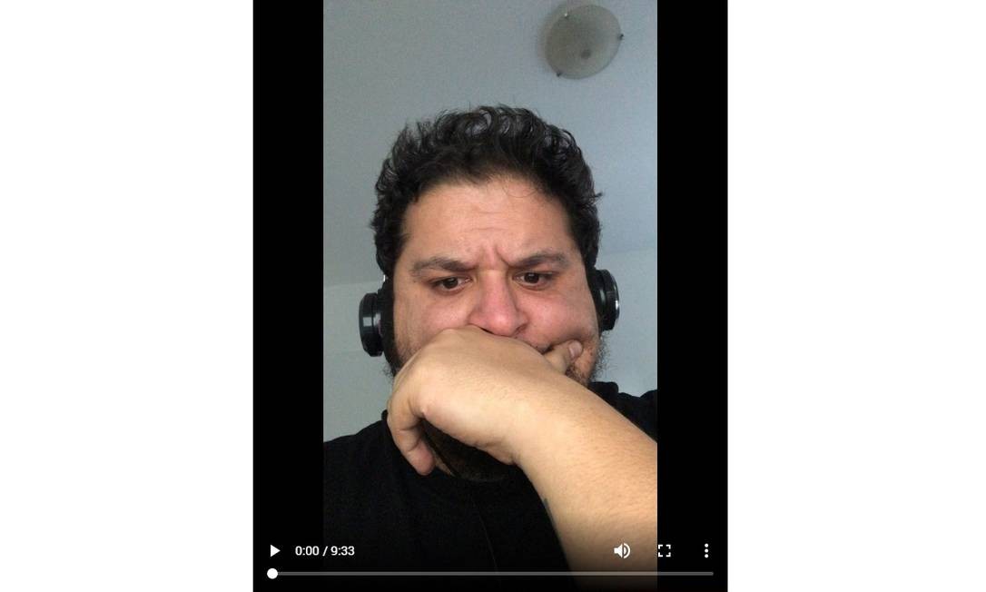 Print do vídeo postado por Cesar Acosta em seu perfil em rede social Foto: Reprodução do Instagram