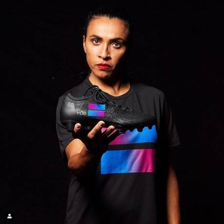 Marta e sua chuteira da campanha 'Go equal' Foto: Reprodução/Instagram