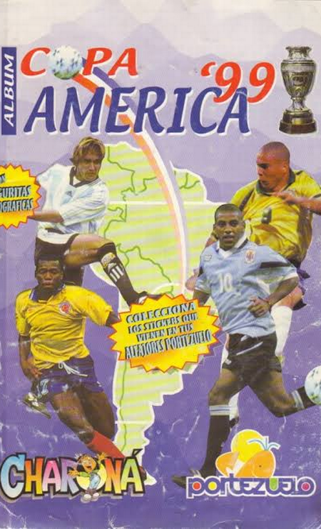 O álbum de figurinhas da Copa América de 1999 Foto: Reprodução