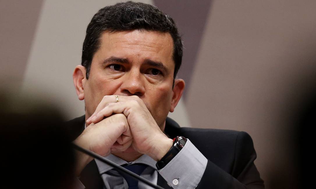 O ex-juiz e Ministro da Justiça Sergio Moro na CCJ do Senado Foto: Jorge William / Agência O Globo