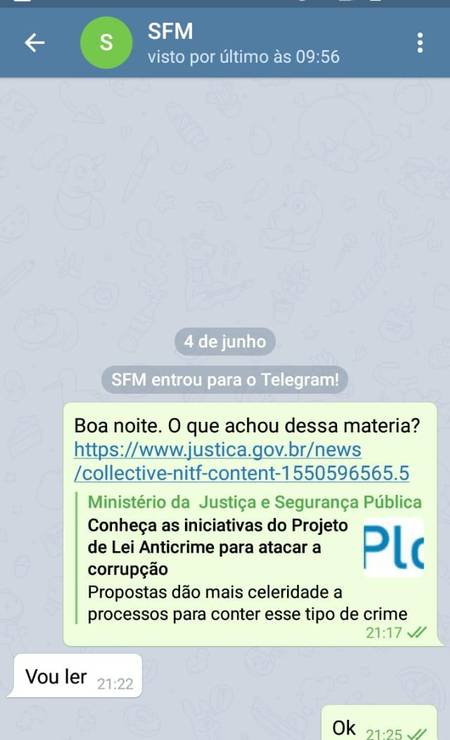 Telegram é atacado 3 dias após vazamentos sobre Sergio Moro