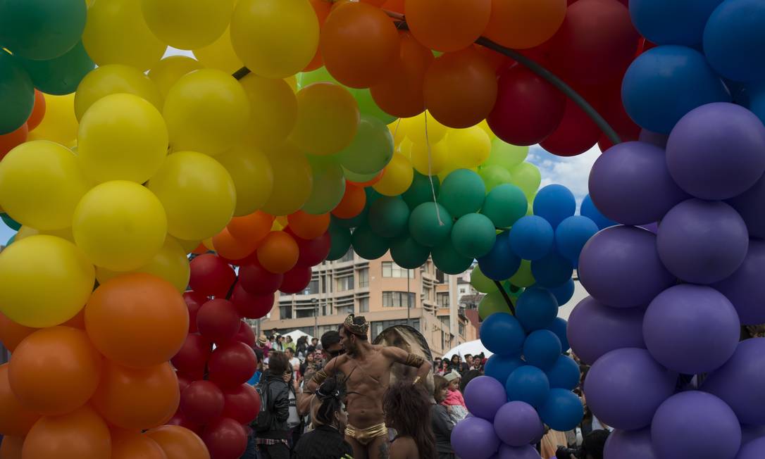 Parada do Orgulho LGBT em Quito, Equador Foto: Patricio Realpe / LatinContent/Getty Images