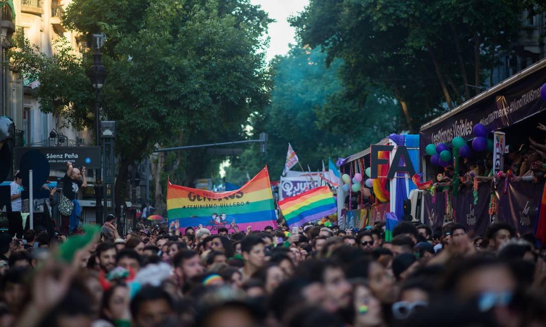 Parada LGBT em Buenos Aires, 2018 Foto: NurPhoto / NurPhoto via Getty Images