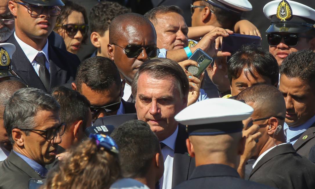 O presidente Jair Bolsonaro participa de formatura de militares no Rio Foto: Marcelo Régua / 07/06/2019