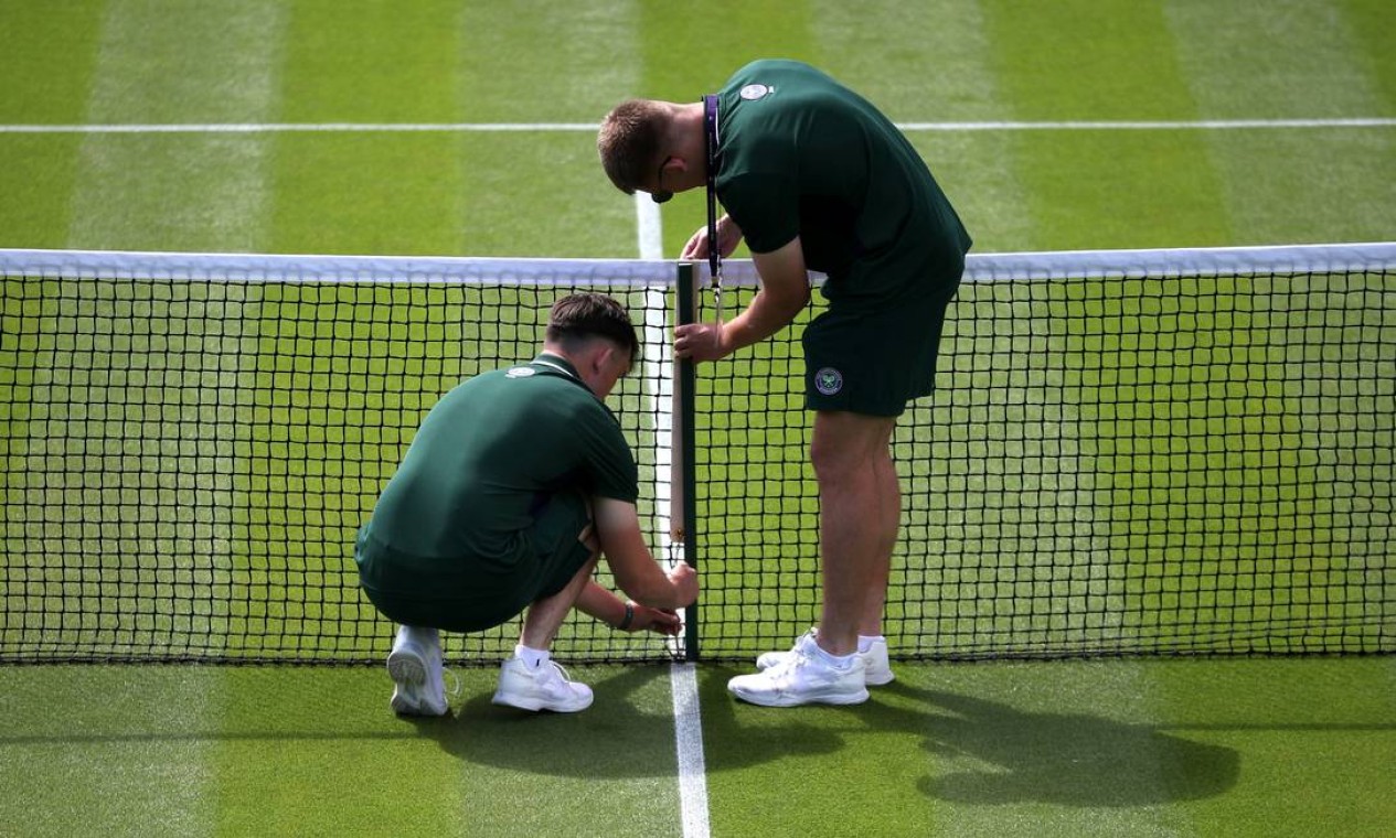 O torneio é disputado nas quadras de grama do All England Lawn Tennis and Croquet Club, no bairro de Wimbledon, em Londres, no Reino Unido Foto: HANNAH MCKAY / REUTERS