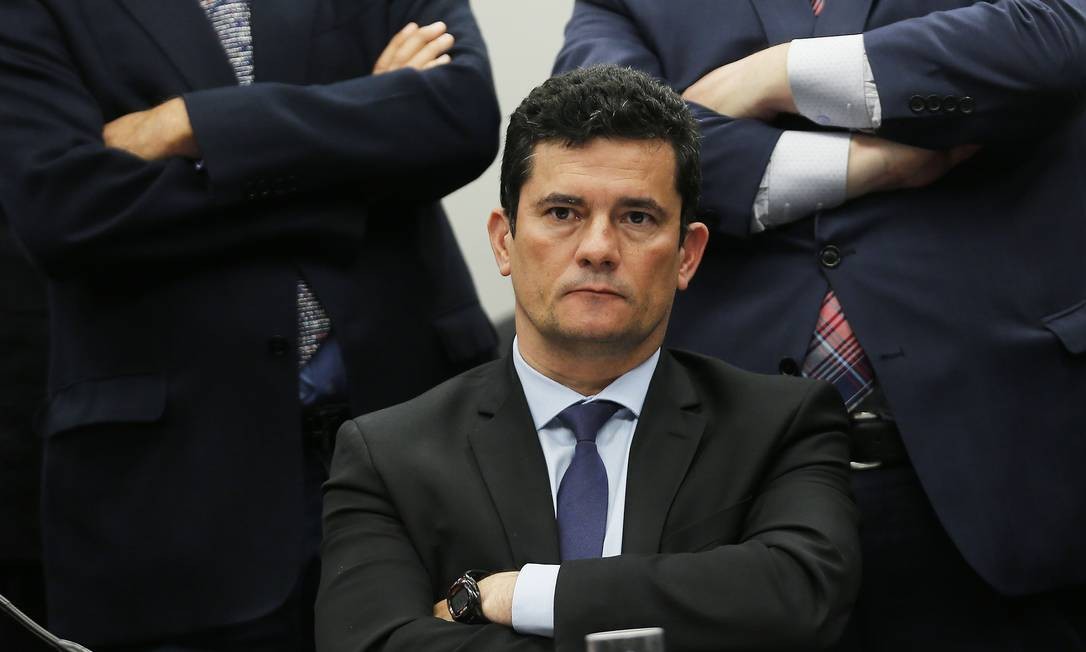 The Minister of Justice, Sergio Moro, participates in a joint hearing between four commissions, in the Chamber of Deputies, on the alleged messages exchanged with the coordinator of Operation Lava-Jato, the lawyer Deltan Dallagnol Photo: Jorge William / Agência O Globo - 02 / 07/2019 