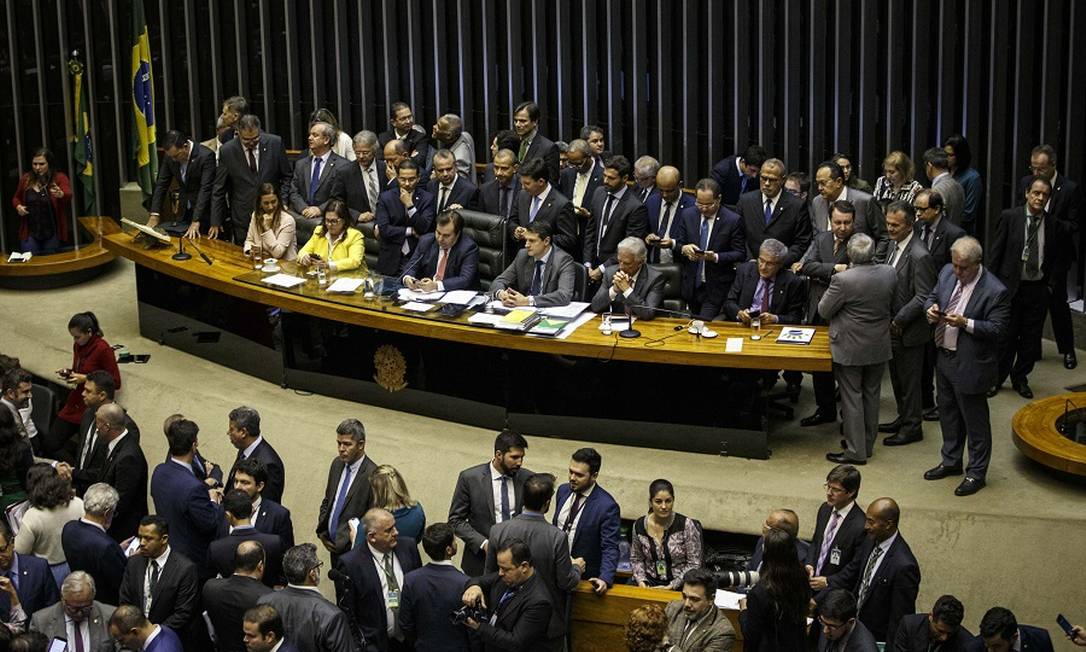 Votação da reforma da Previdência na Câmara. Foto: Daniel Marenco / Agência O Globo