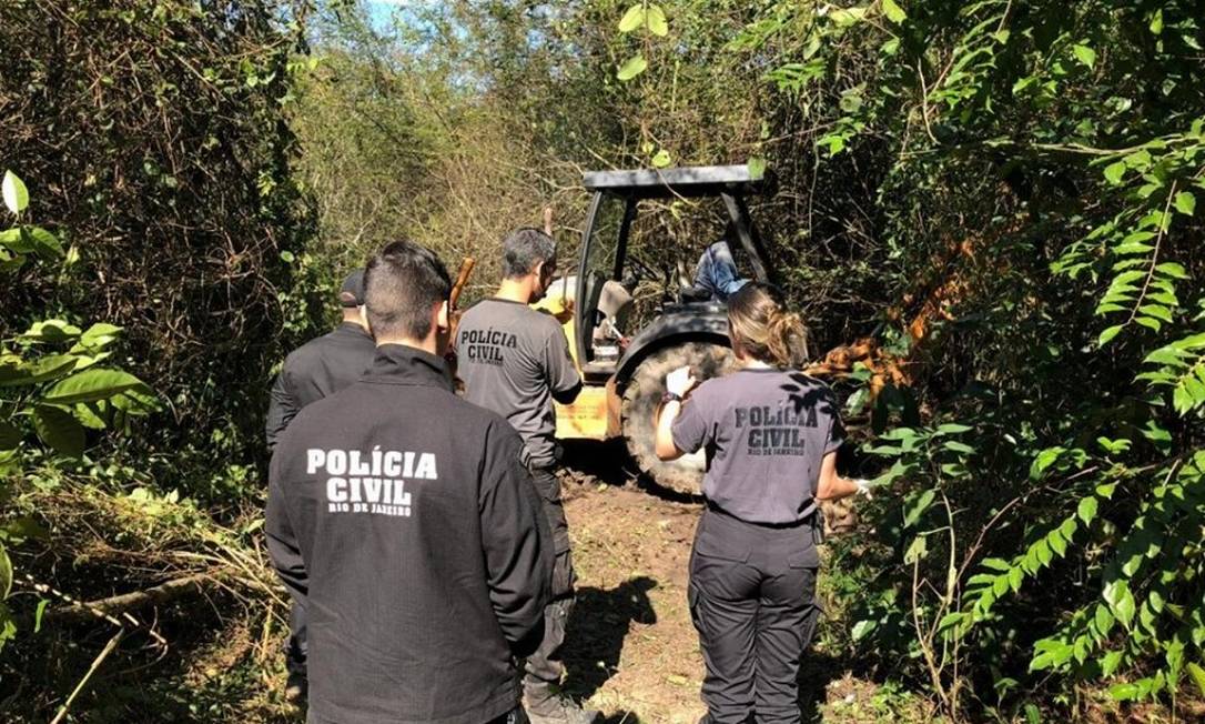 Polícia encontra cemitério clandestino da milícia Foto: Divulgação