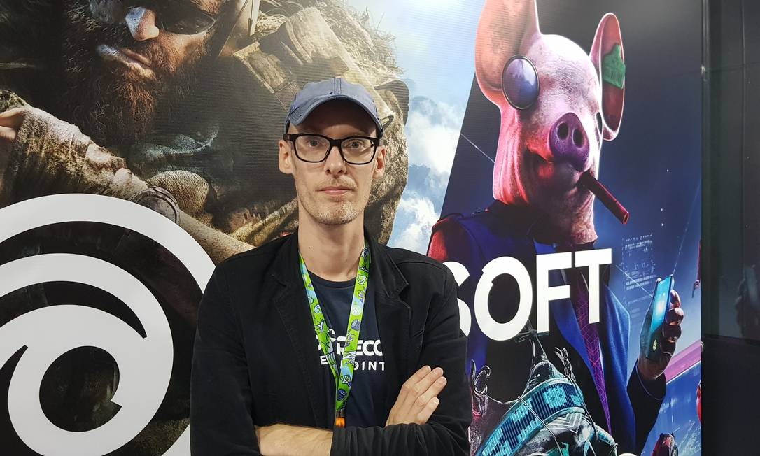 Nicholas Beetlestone trabalha há oito anos na Ubisoft na produção de sucessos como "Just Dance" e "Ghost Recon" Foto: Sérgio Matsuura