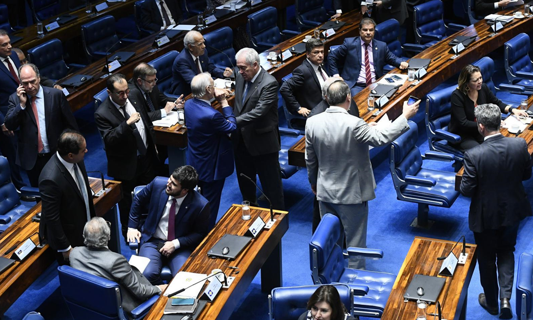 Plenário do Senado: senadores negam que haja disputa com a Câmara por papel de destaque nas votações Foto: Marcos Oliveira/Agência Senado
