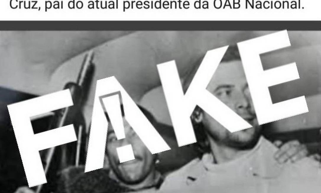 É #FAKE que homem armado ao lado de José Dirceu em foto seja o pai do presidente da OAB Foto: Reprodução
