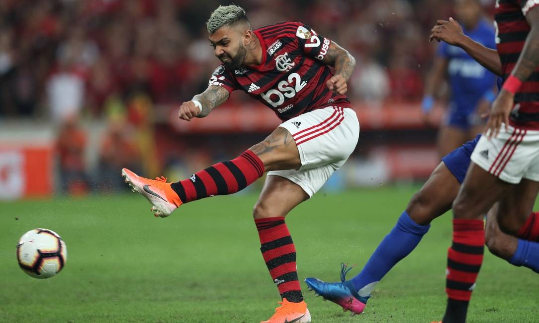 Gabigol foi decisivo para o Flamengo no primeiro tempo Foto: RICARDO MORAES / REUTERS