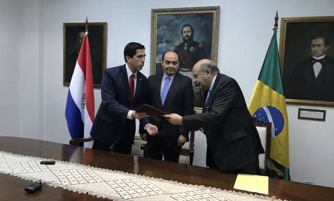 Paraguai cancela oficialmente acordo com Brasil que provocou ameaça de impeachment em Assunção Foto: Chancelaria do Paraguai