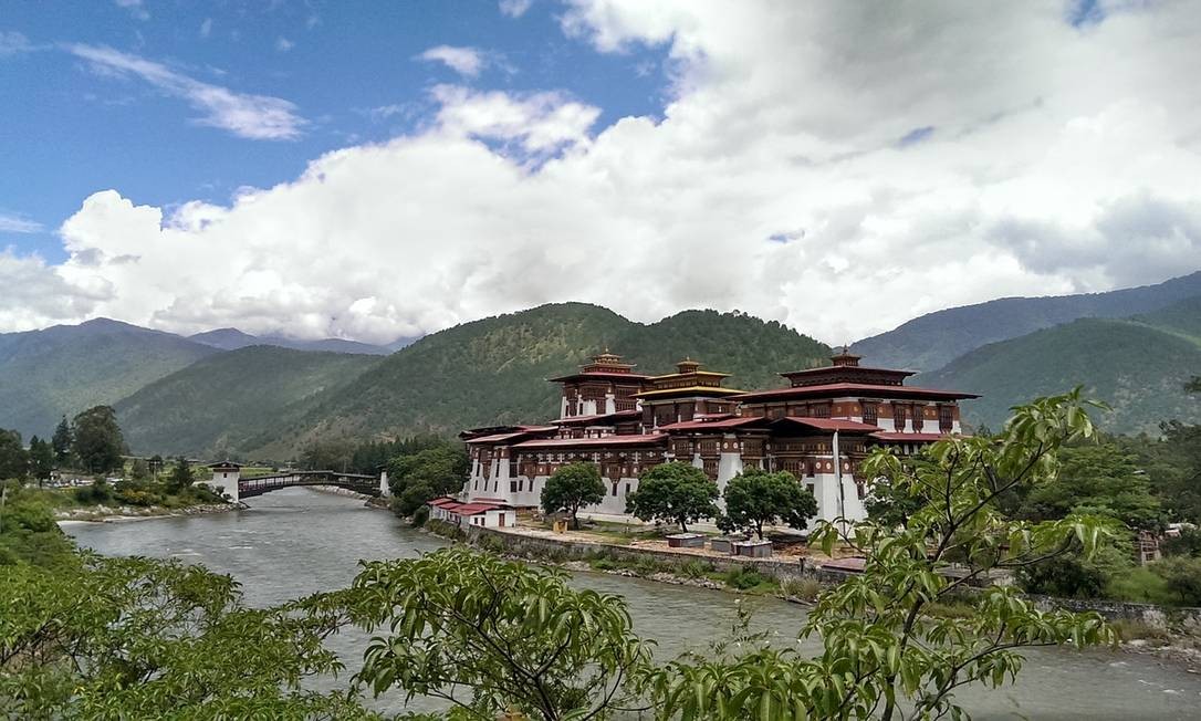 Dzong de Punakha, no Butão Foto: Pixabay / Reprodução