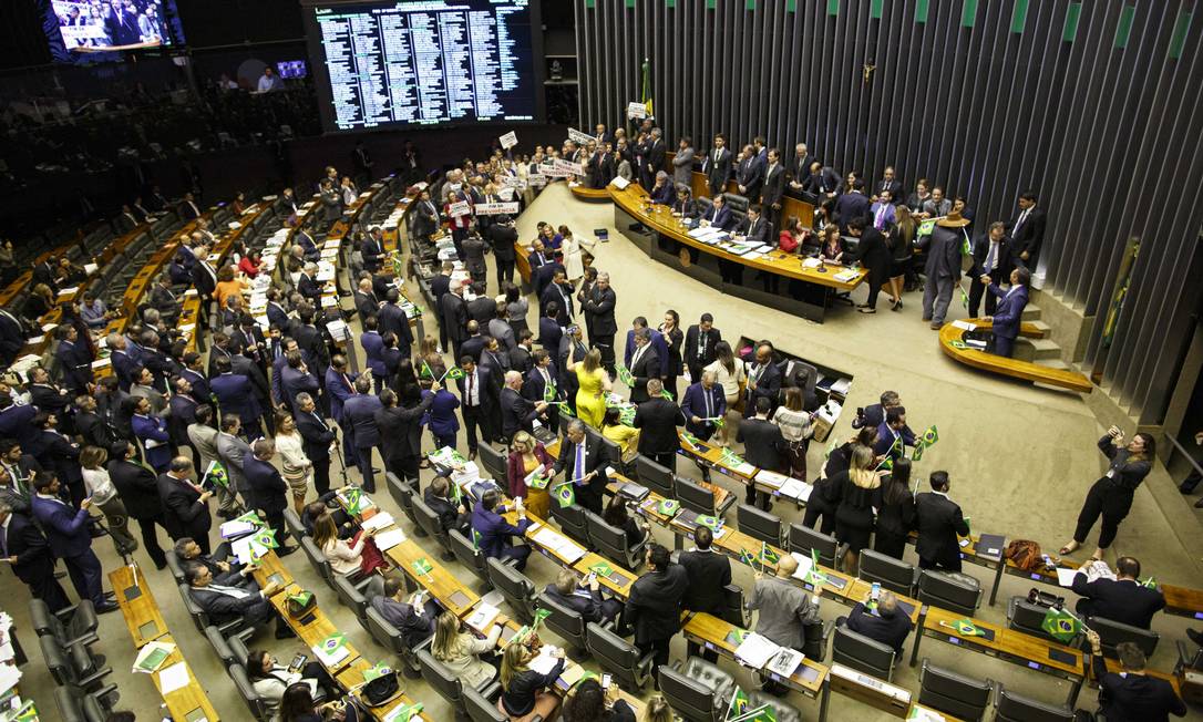 O plenário da Câmara dos Deputados em dia de votação Foto: Daniel Marenco / Agência O Globo