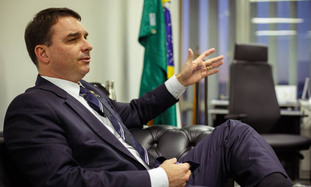 O senador Flavio Bolsonaro (PSL-RJ) 02/07/2019 Foto: Daniel Marenco / Agência O Globo