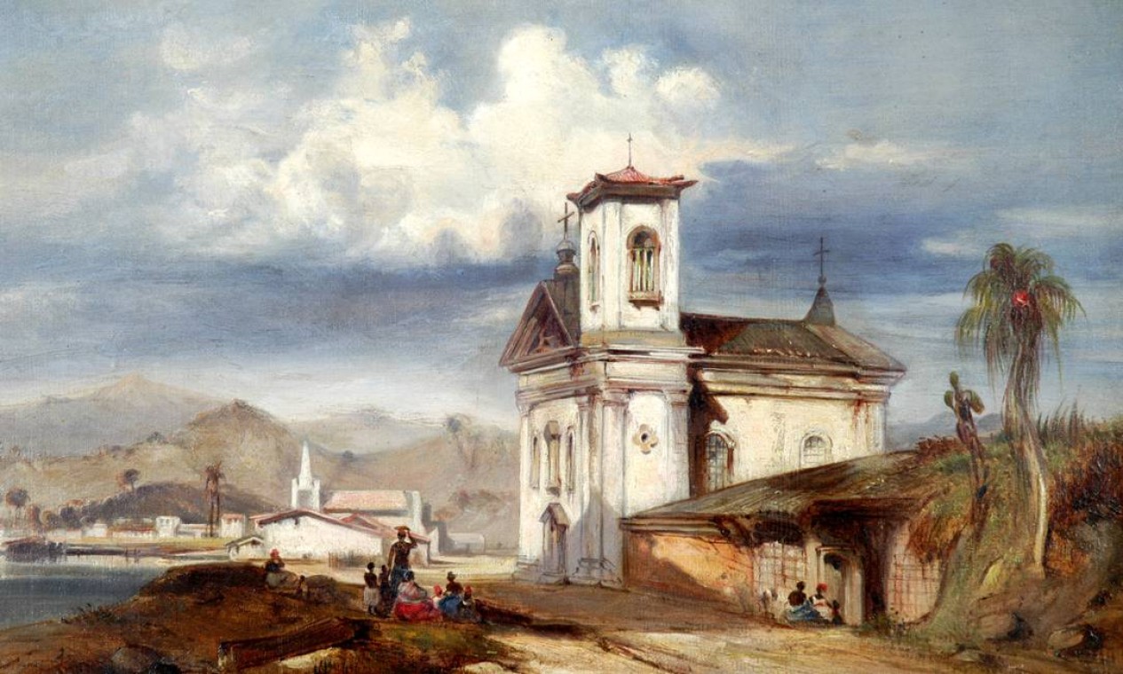 Eduard Hildebrandt Kirche: Baía do Rio de Janeiro. Óleo sobre tela, c. 1884 Foto: Museu Imperial