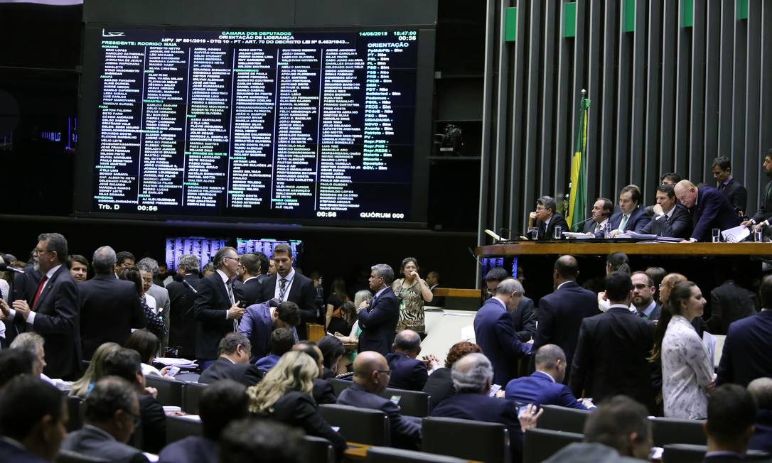 Plenário da Câmara dos Deputados analisa MP da Liberdade Econômica Foto: Jorge William 14/08/2019 / Agência O Globo