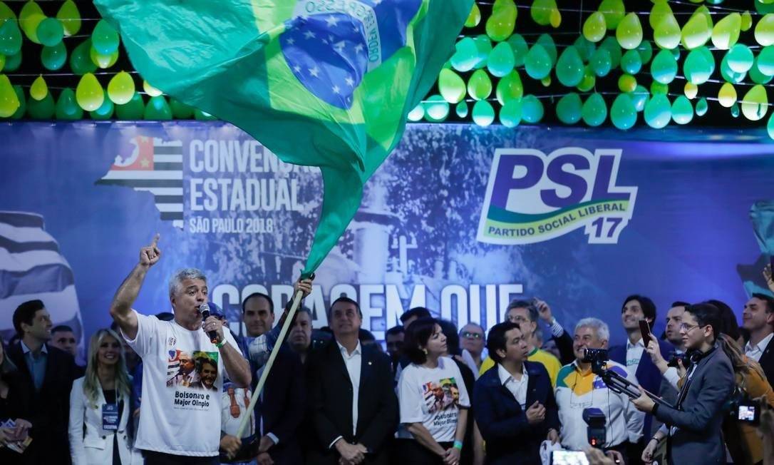 Convenção estadual do PSL em São Paulo Foto: Marcelo Chello/CJPress/Agência O Globo