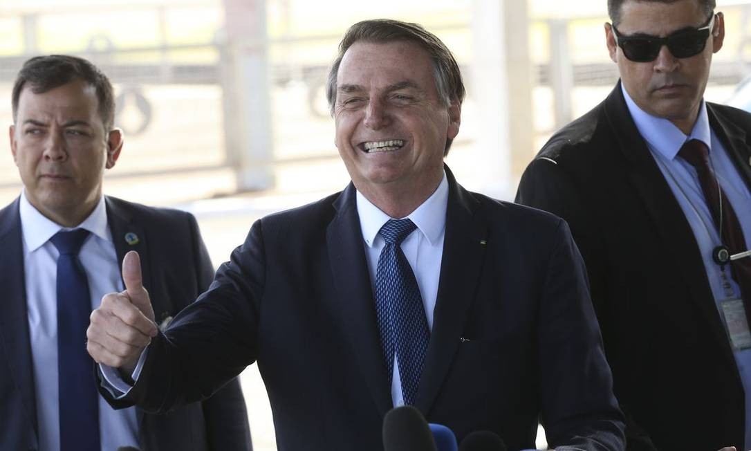 O presidente Jair Bolsonaro, na saída do Palacio da Alvorada Foto: Antonio Cruz/ Agência Brasil