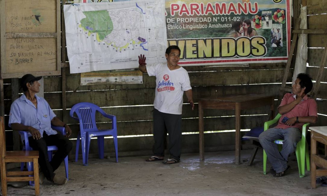 Aldeia indígena Paraiamanu Amahuaca, no Peru Foto: Domingos Peixoto / Agência O Globo