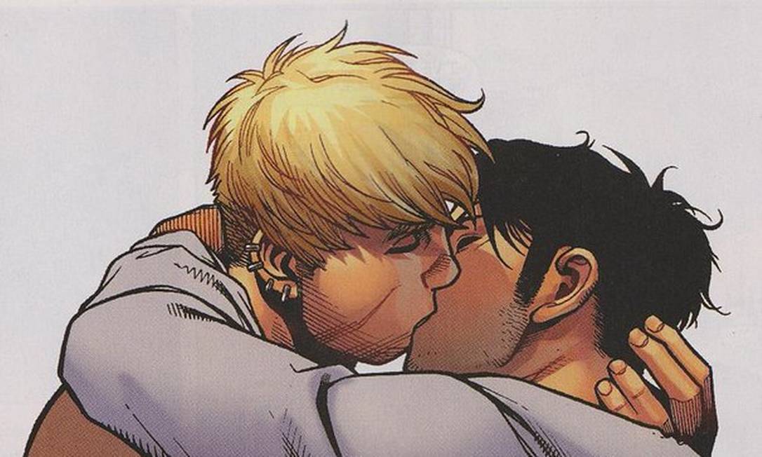 Hulkling e Wiccano se beijam Foto: Marvel
