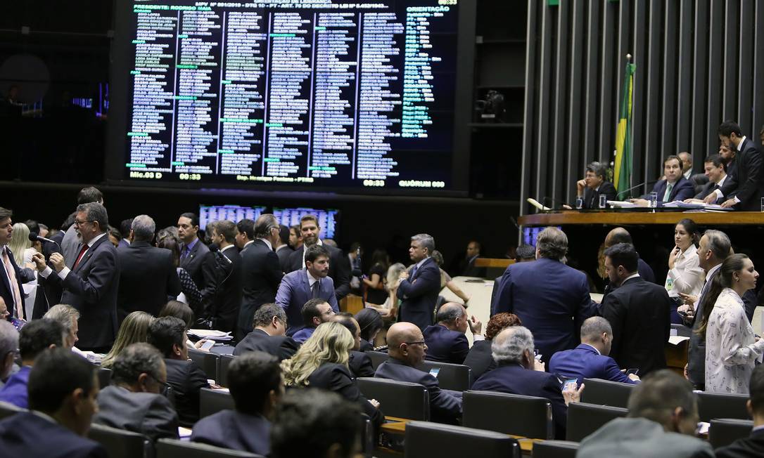 Plenário da Câmara dos Deputados na votação da MP da Liberdade Econômica. Foto: Jorge William / Agência O Globo