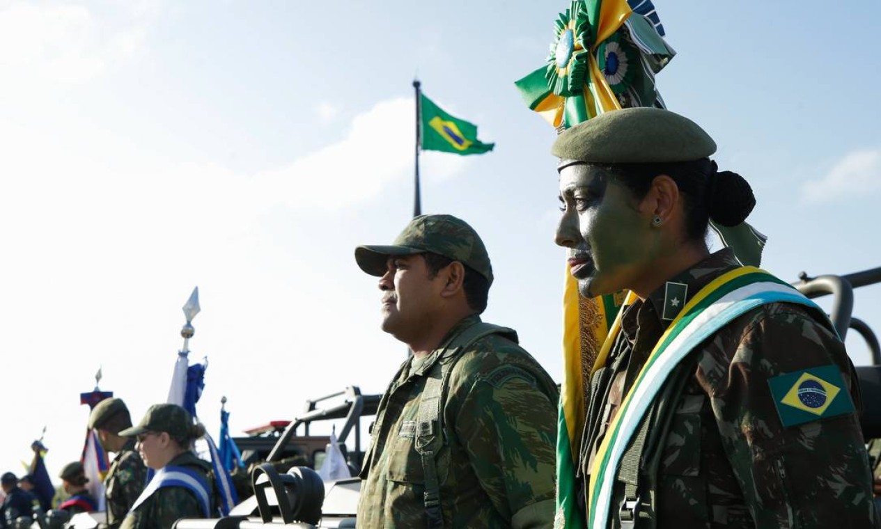 Agentes das Forças Armadas participam do desfile de 7 de Setembro em Brasília Foto: Isac Nóbrega / PR