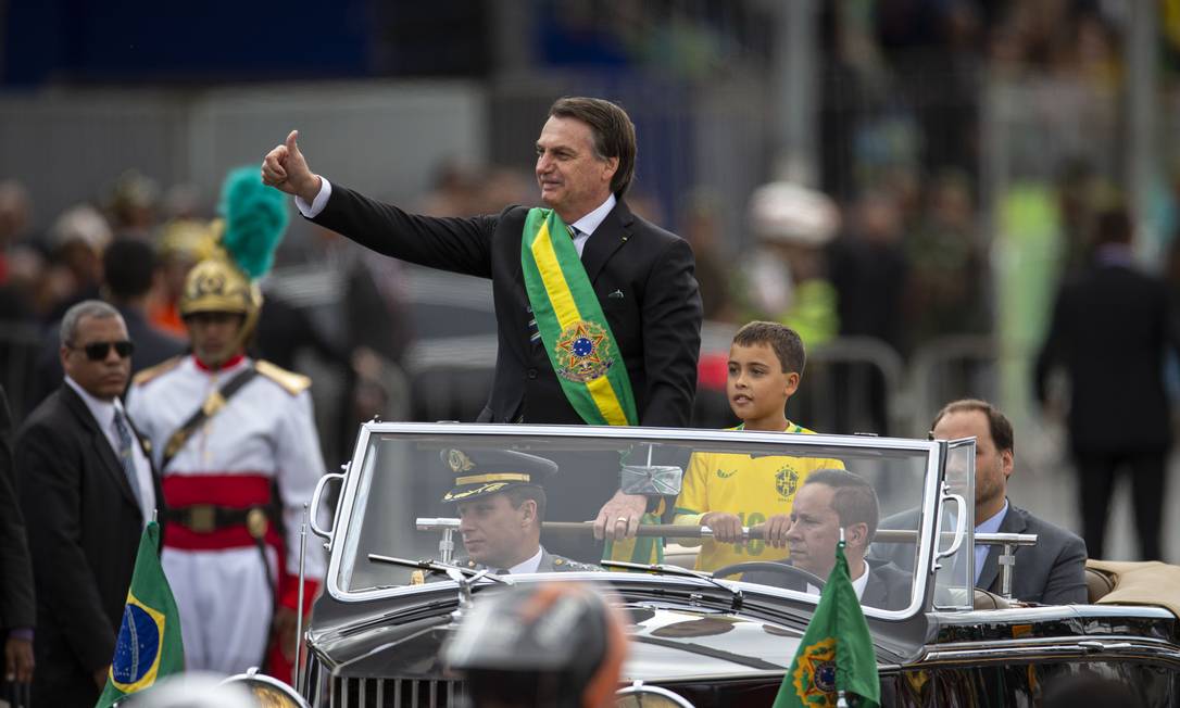 Presidente Jair Bolsonaro participa do desfile de 7 de Setembro, em Brasilia Foto: Daniel Marenco / Agência O Globo