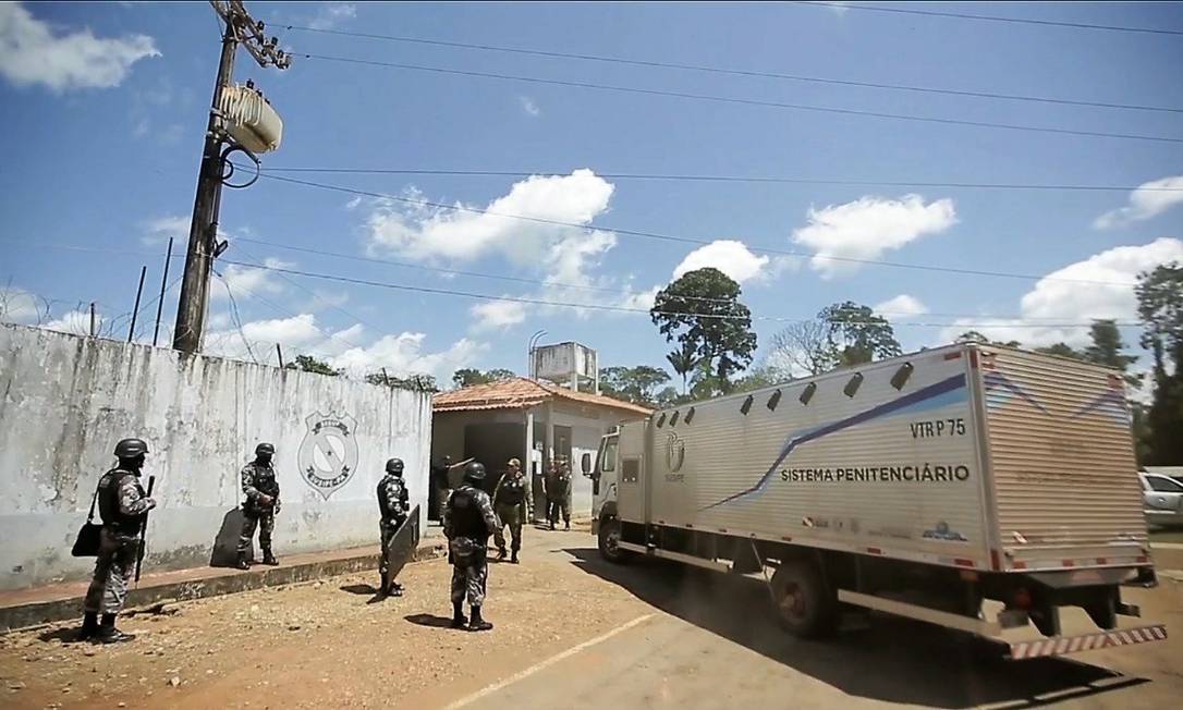 Caminhão-cela usado para transferência de presos no Centro de Recuperação de Altamira Foto: Divulgação