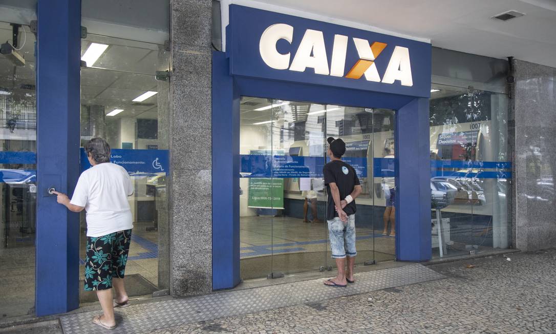 Agência da Caixa Econômica Federal vazia na Tijuca, na Zona Norte do Rio Foto: ANA BRANCO / Agência O Globo