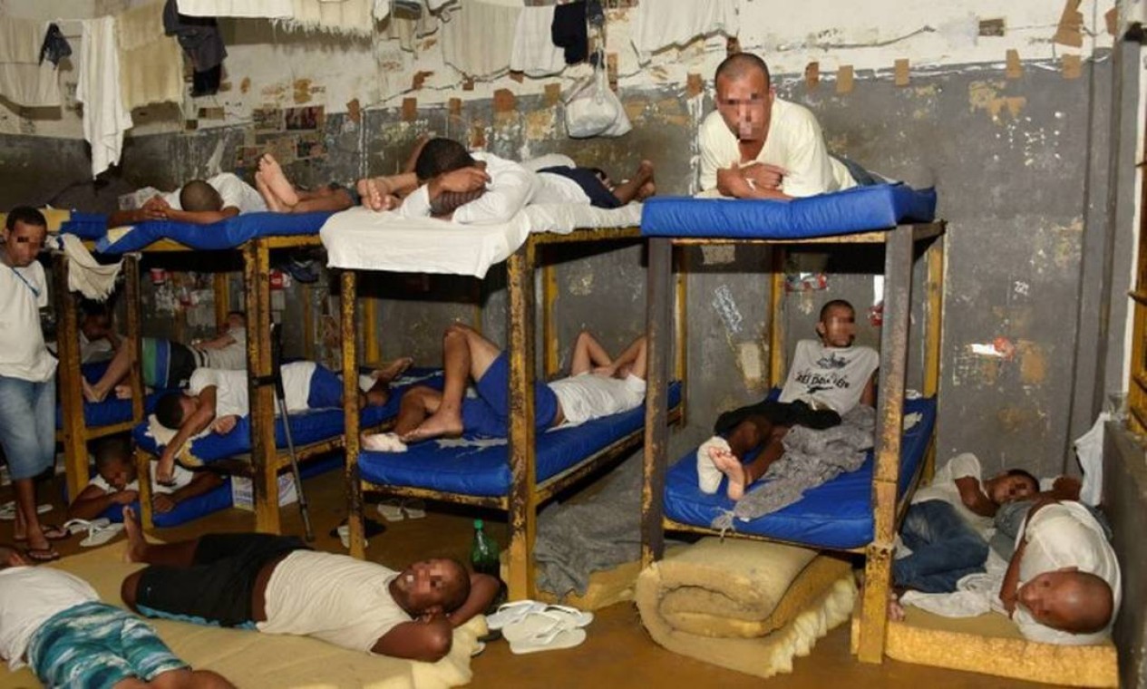 Presos do Ary Franco, uma das unidades prisionais do Rio com mais detentos do que vagas Foto: Divulgação
