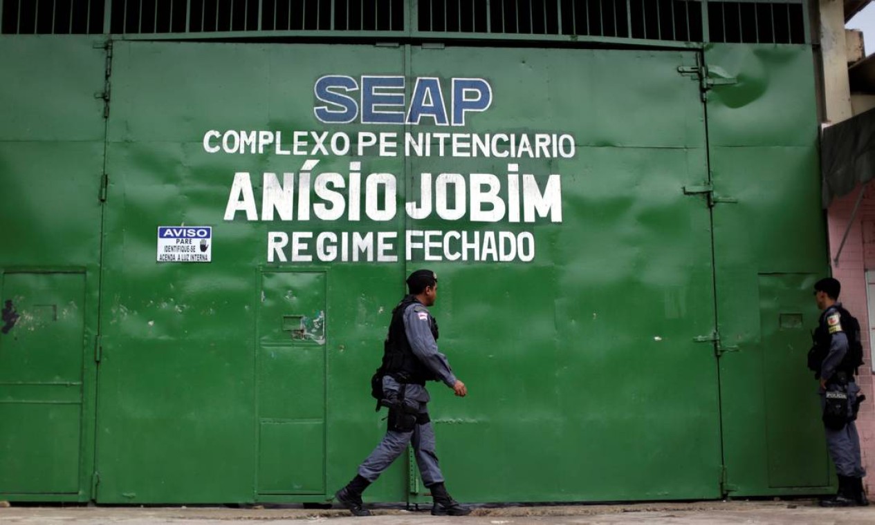 O Complexo Penitenciário Anísio Jobim (Compaj), em Manaus, onde 56 presos foram mortos em 2017 durante briga de facções criminosas. Dois anos depois, mais 15 detentos morreram em nova rebelião, enquanto outras unidades registraram 40 vítimas fatais Foto: Ueslei Marcelino / Reuters / 3-1-2017